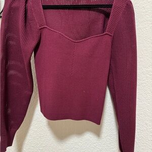 Wilfred Deep Red Knit Top